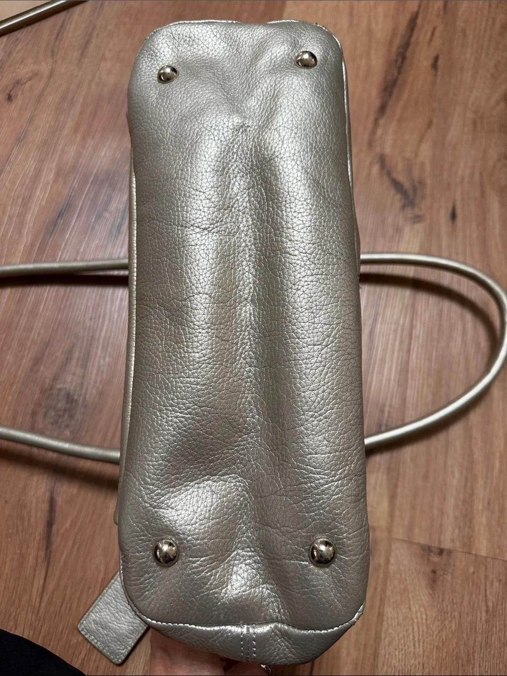Tignanello metallic leather bag with matching wallet, EUC